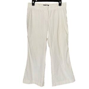 THEORY Pants Wide Leg Cotton Ivory/White Women Size 6